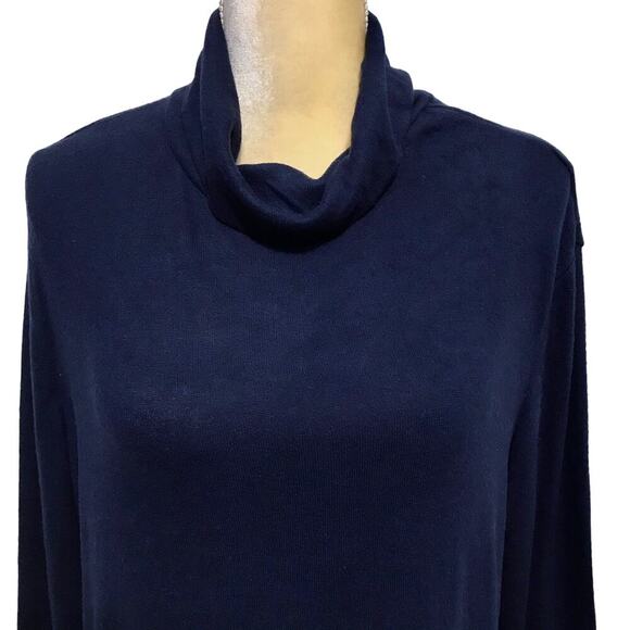 Stars Above NWT Navy Cowl Neck Sweatshirt Women M - Picture 2 of 12